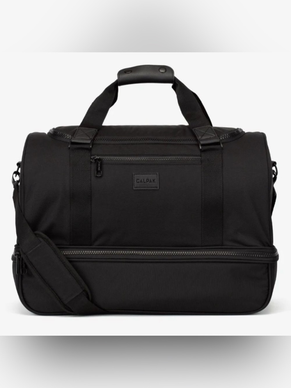 NEW Calpak Stevyn Duffel Bag with Shoe Compartment Black Carryon Shoulder Strap